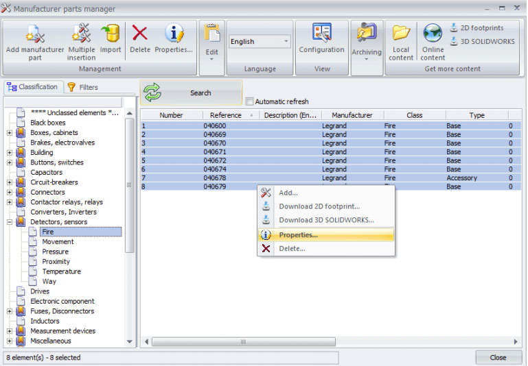 Classifications & Libraries in SOLIDWORKS Electrical