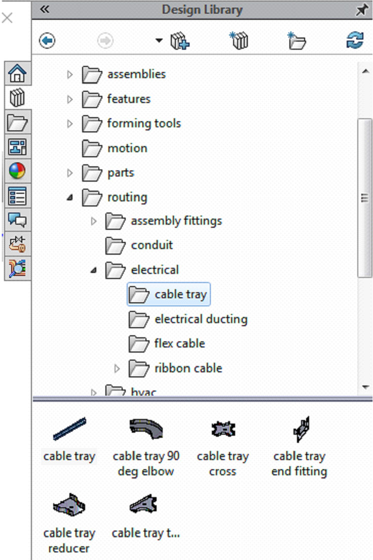 Solidworks Electrical overings for Rectangular Section Routes and Ducts