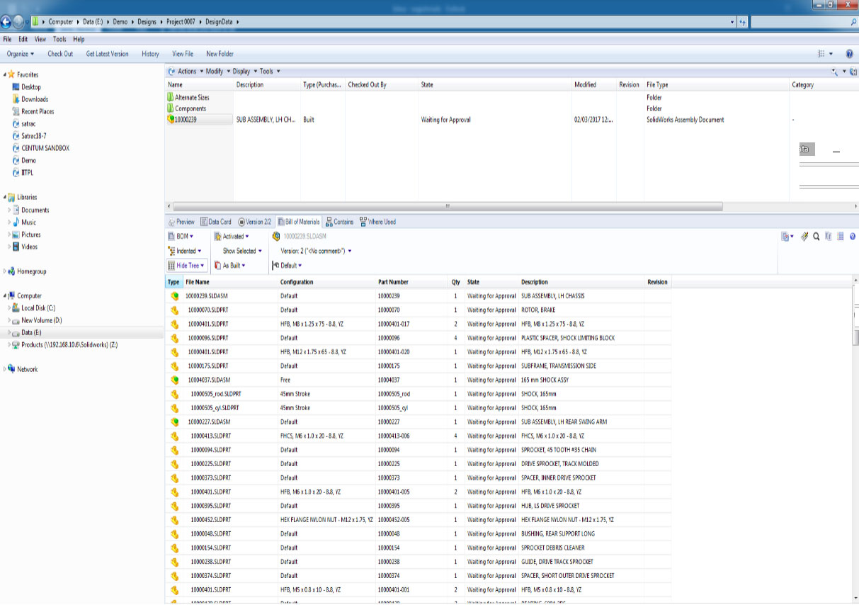 SOLIDWORKS PDM BOM