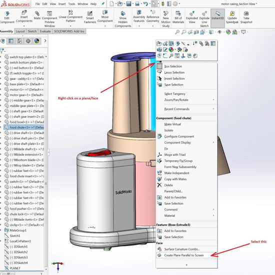 solidworks section views
