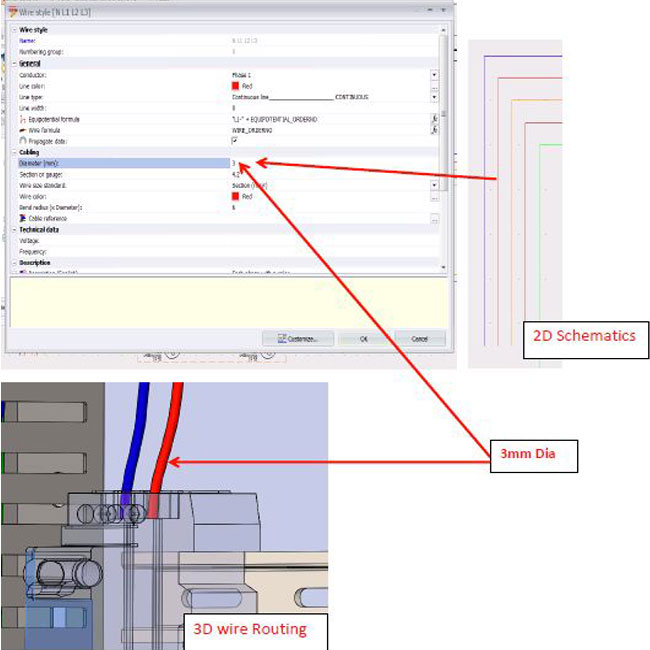 Create Custom Wires in SOLIDWORKS Electrical Wire routing