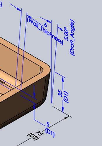 Renaming features and dimensions in SOLIDWORKS