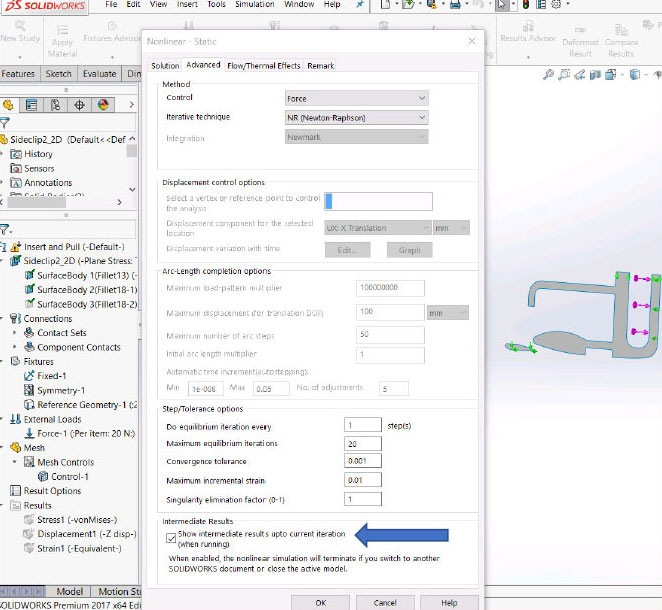 SOLIDWORKS Nonlinear simulation