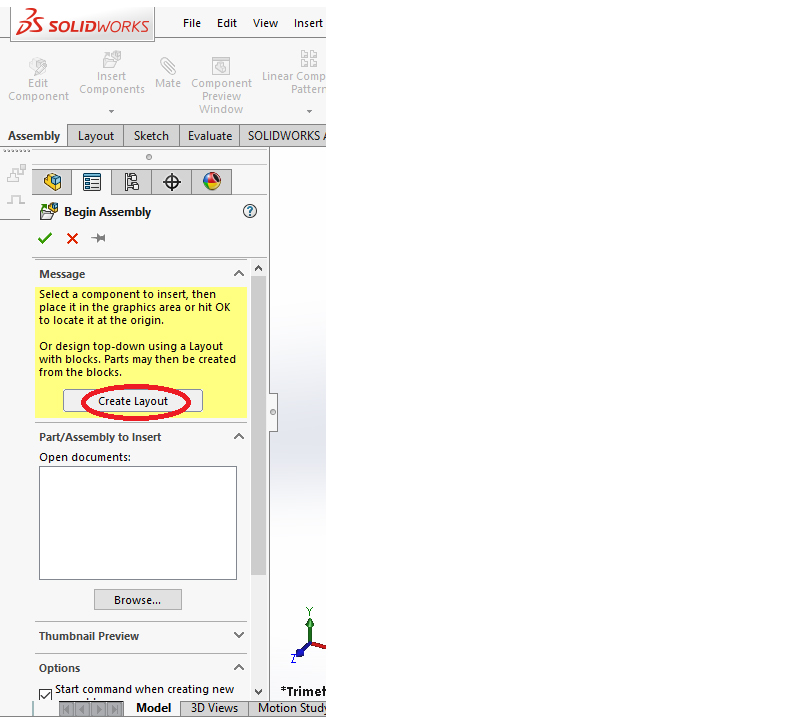 Layout-Based Assembly Design in SOLIDWORKS