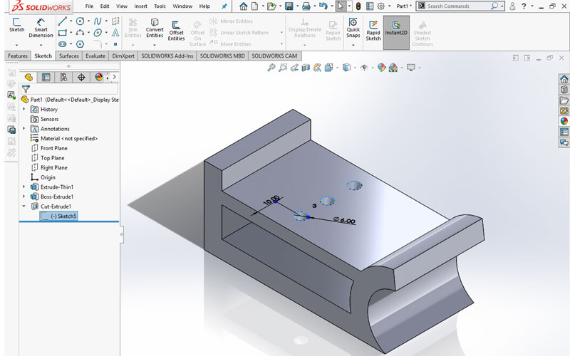 Using The Derive Sketch Tool In SOLIDWORKS - Conceptia Konnect