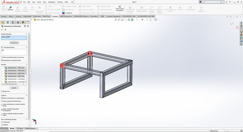 Interference Detection in SOLIDWORKS