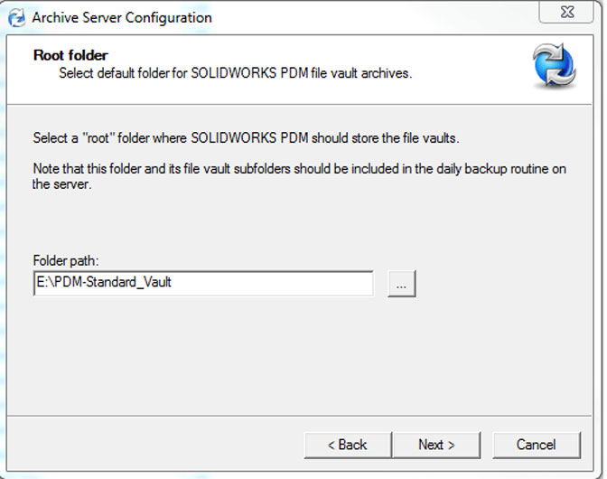Configure Archive Server - root folder