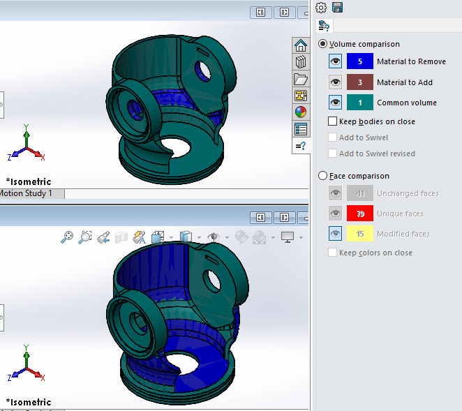 SOLIDWORKS Compare Geometry