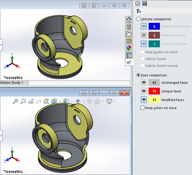 SOLIDWORKS Compare Geometry