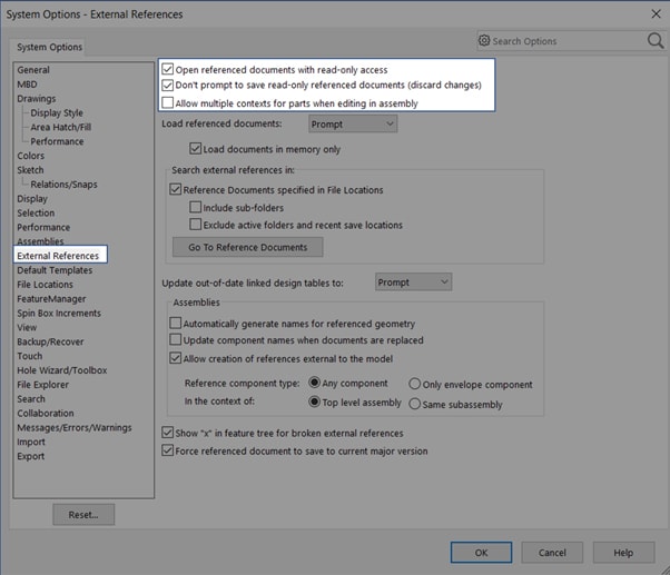SOLIDWORKS Settings for multi user environment