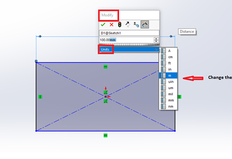 solidworks change default units