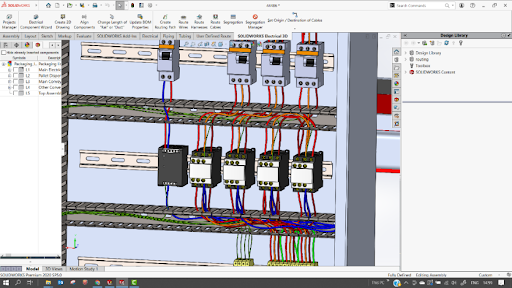 SOLIDWORKS Electrical 2022 - Improved 3D electrical routing speed 