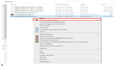 Right click on safeguardPDF Viewer setup file