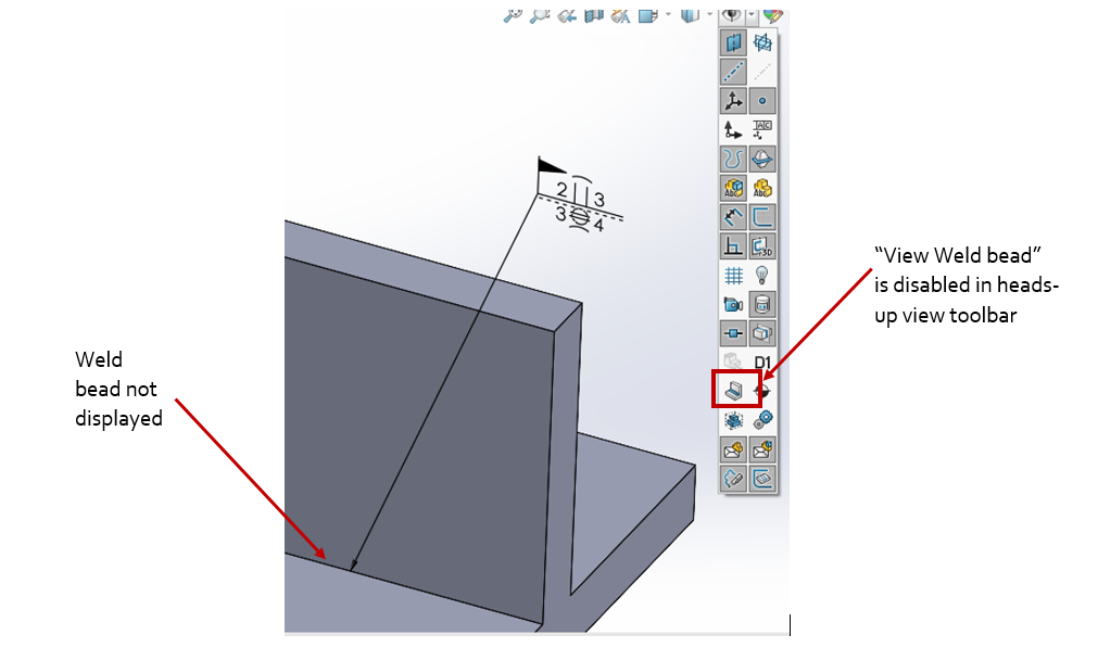 To enable viewing of Weld beads