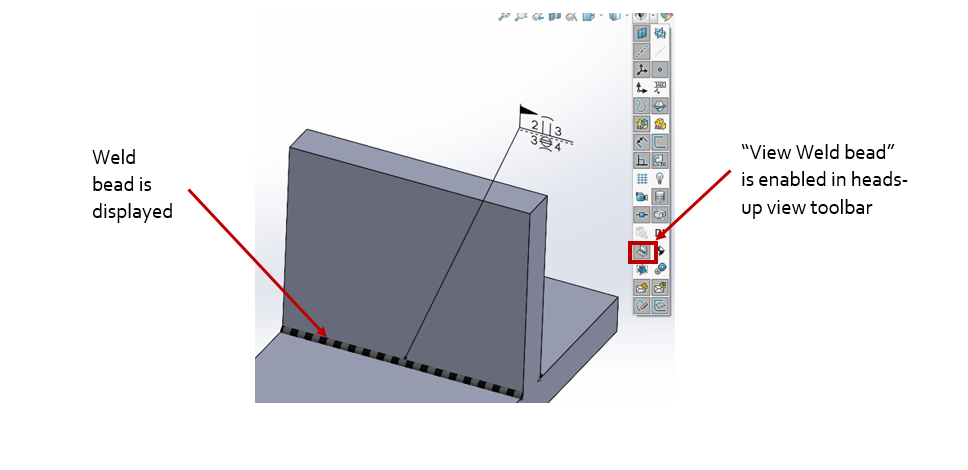 Weld bead is Displayed