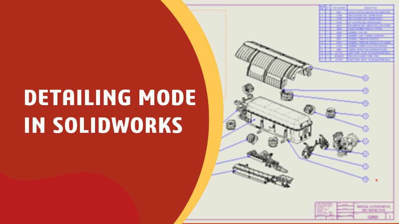 Detailing mode in SOLIDWORKS
