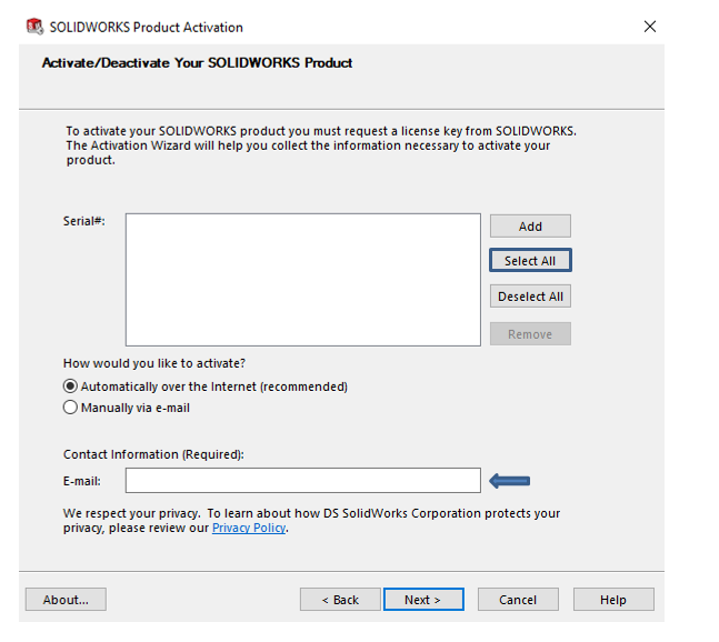 Activate/Deactivate Your SOLIDWORKS Product