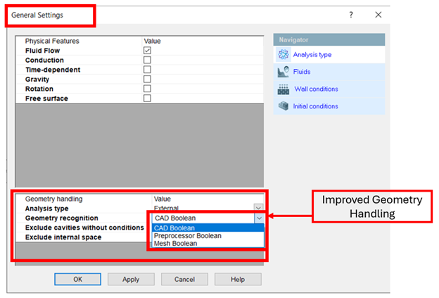 Improved Geometry Handling in SOLIDWORKS Flow Wizard