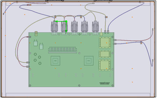 CAD Assembly with Cables and Connectors