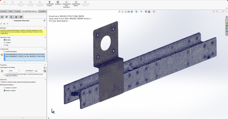 Node to Surface Bonding with Offset