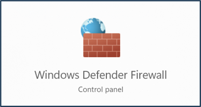 Step:1 Open the Windows Defender Firewall settings.