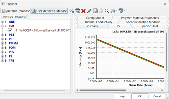 Customizing Material Database by importing or creating Material in SOLIDWORKS Plastics