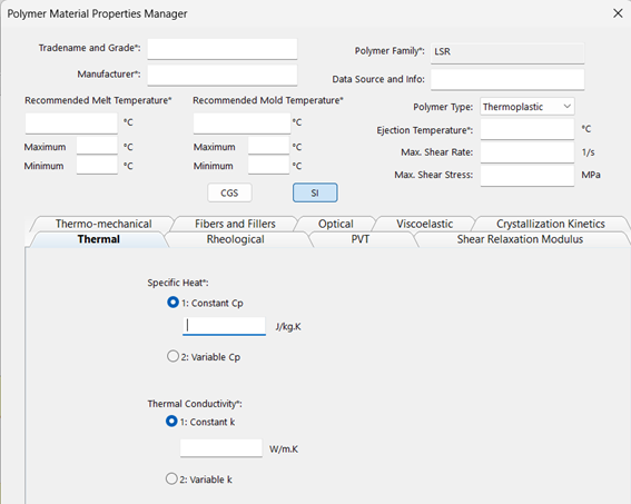 Customizing Material Database by importing or creating Material in SOLIDWORKS Plastics