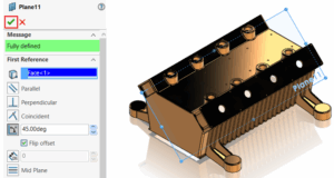 Creating a Reference plane at an angle in SOLIDWORKS