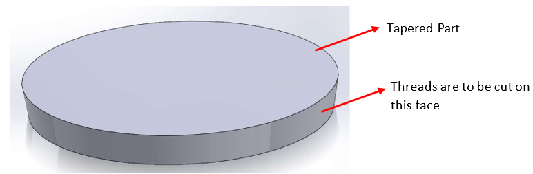 How to create External Screw threads on a Tapered part using the Helix feature in SOLIDWORKS