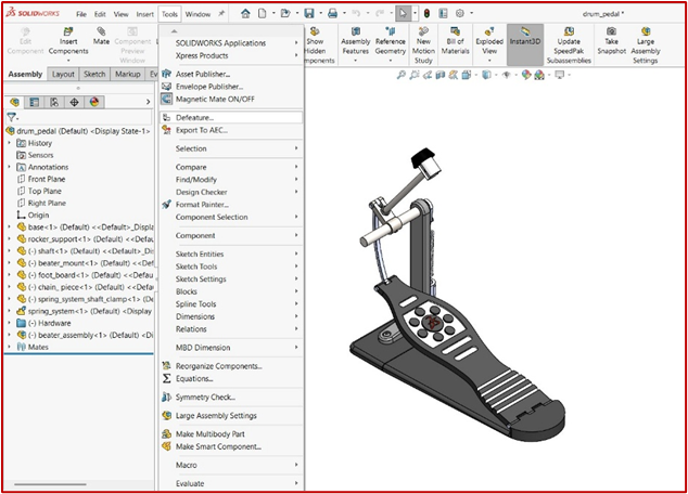 Simplify the Model if feasible: method for convert solidworks to edrawing