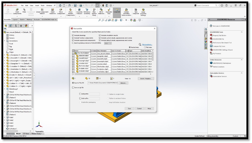 Exporting file from the new package