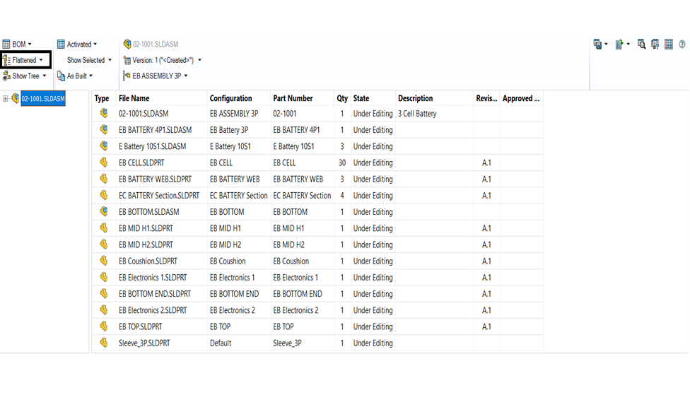 Flattened and Indented BOM Views: The Powerful Solutions Offered by SOLIDWORKS PDM