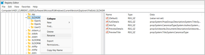 Re-registering the File Extensions