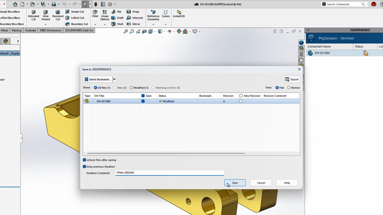 SOLIDWORKS Iteration Comment