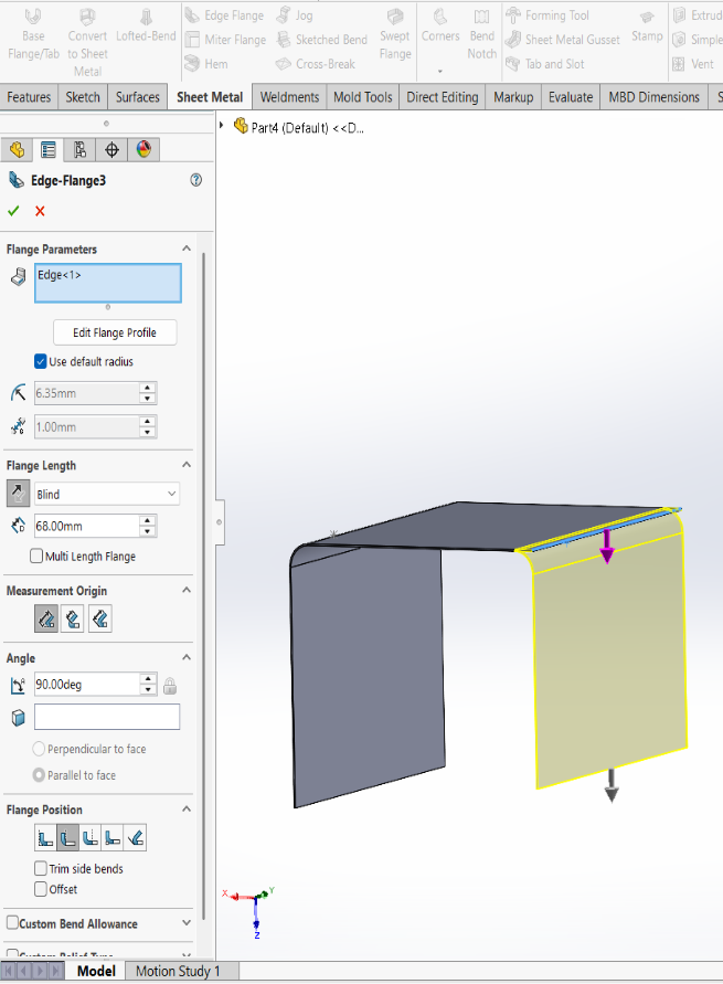 Multi Length Edge Flange Feature for Faster Sheet Metal Design in SOLIDWORKS