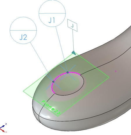 Datum Target on an Edge