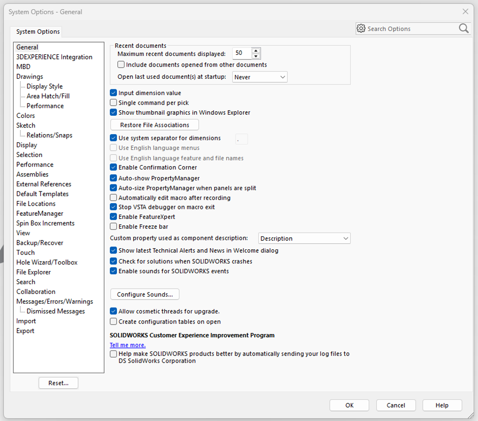 Post-Installation SOLIDWORKS System Options - Basic Settings Guide