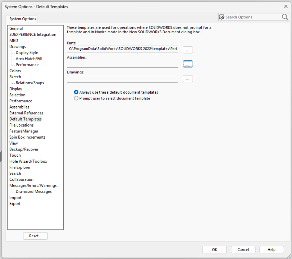 Post-Installation SOLIDWORKS System Options - Basic Settings Guide