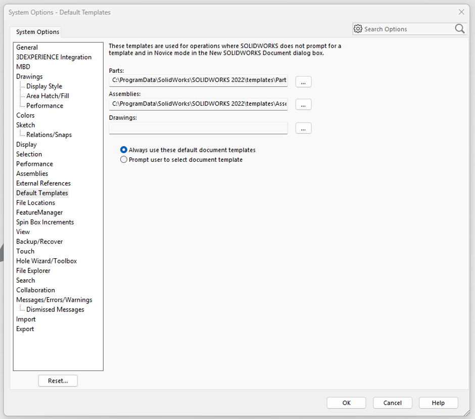 Post-Installation SOLIDWORKS System Options - Basic Settings Guide