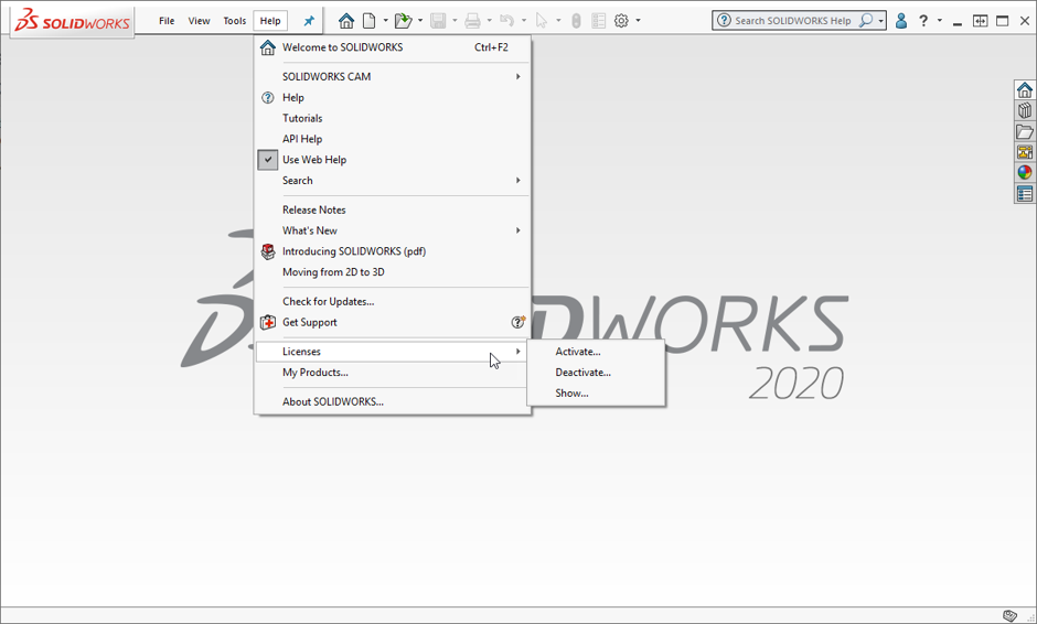 SOLIDWORKS Standalone License Deactivation and Activation