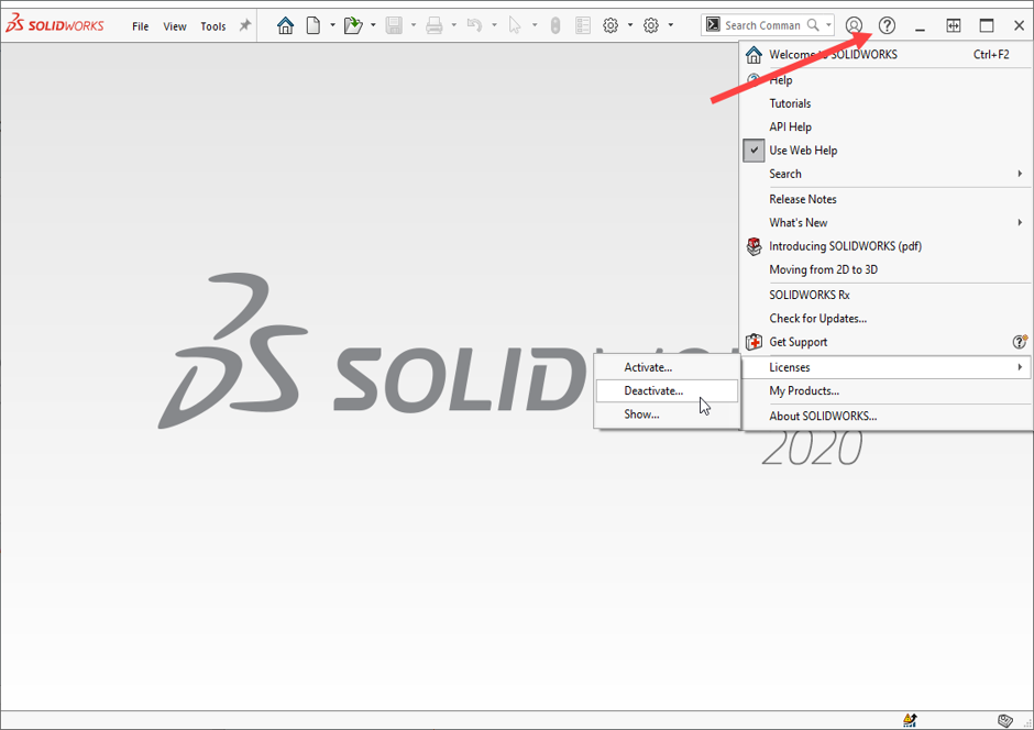 SOLIDWORKS Standalone License Deactivation and Activation