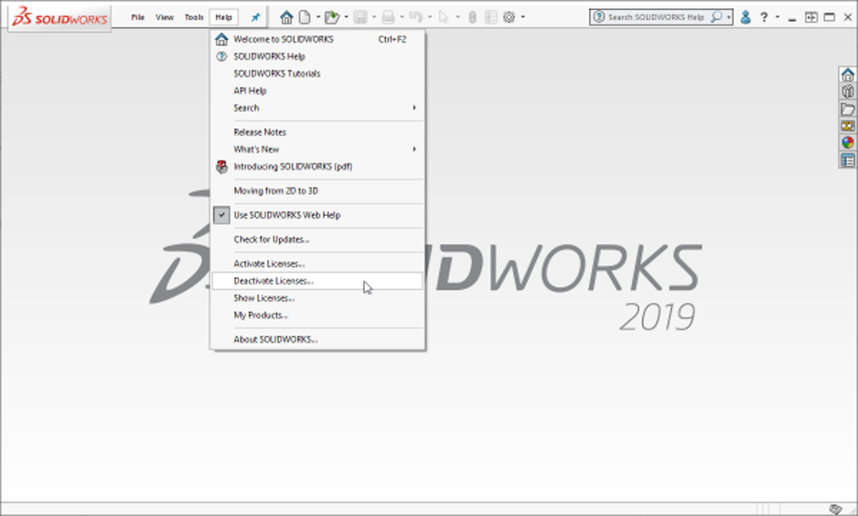 SOLIDWORKS Standalone License Deactivation and Activation