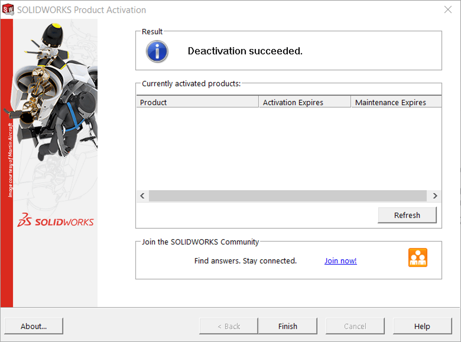 SOLIDWORKS Standalone License Deactivation and Activation