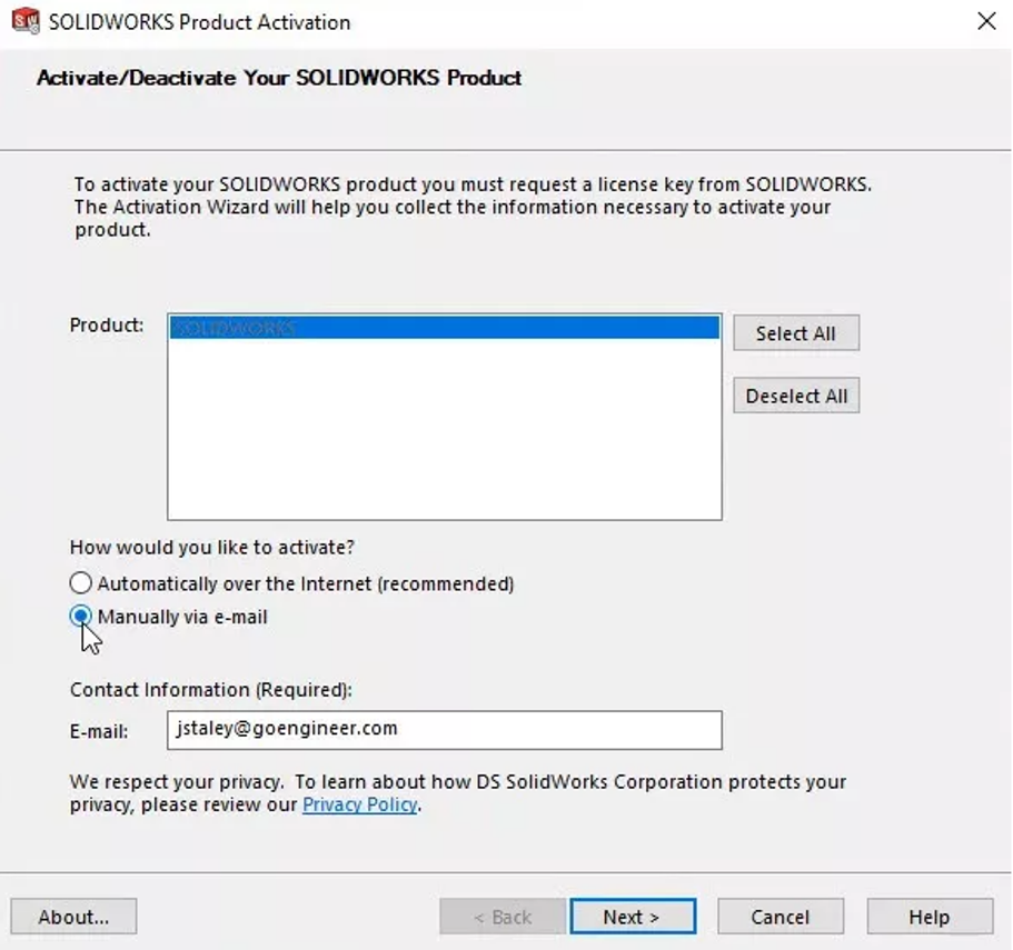SOLIDWORKS Standalone License Deactivation and Activation